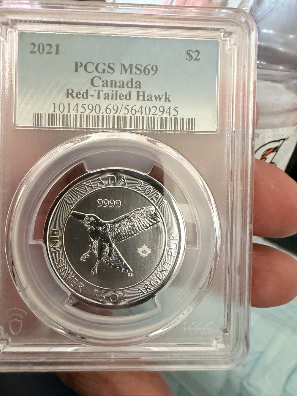 Canada 2021 Red-Tailed Hawk 1/2 oz Silver Coin - MS69